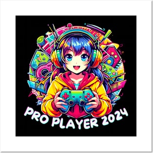Pro player 2024 gamer girl Posters and Art